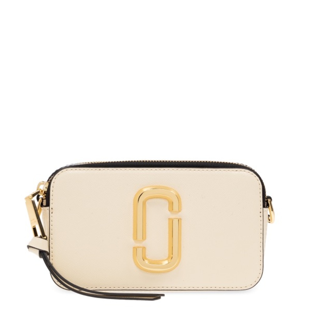 marc jacobs snapshot Cream Crossbody Camera Bag with Gold Hardware